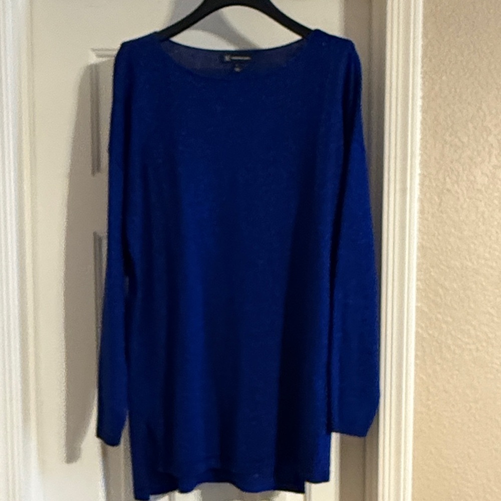 Blue Sparkle Women’s Long Sleeve Knit Top